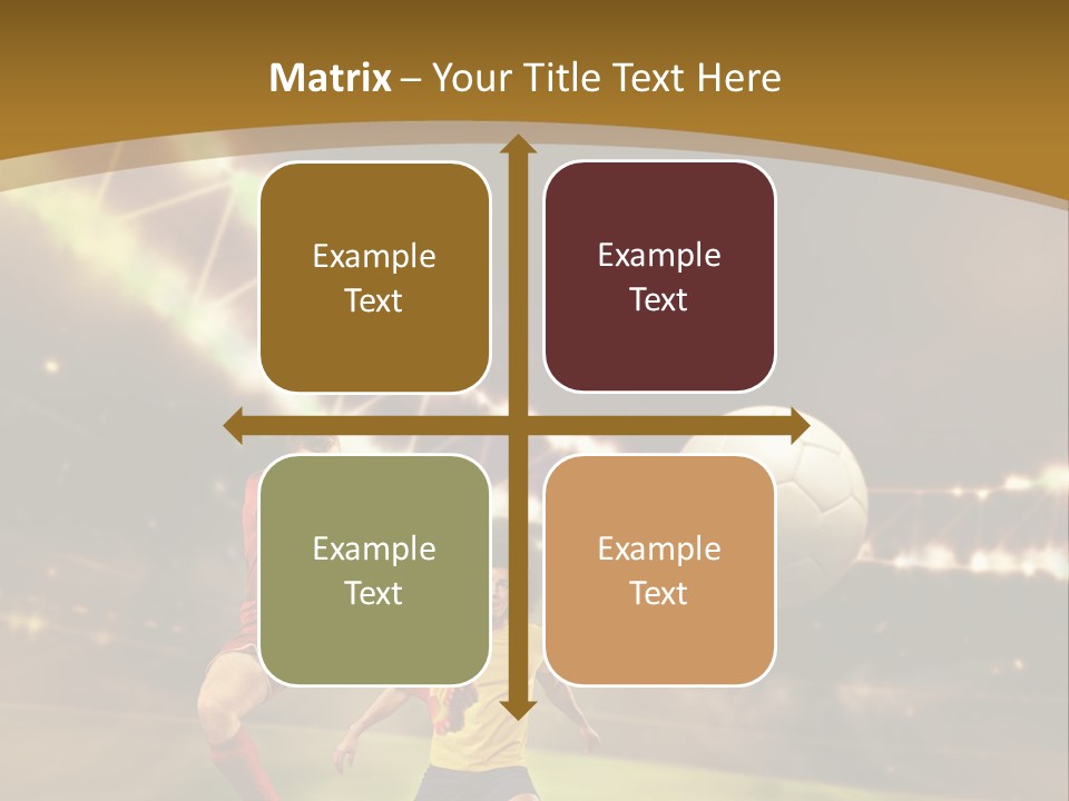 Two Soccer Players Kicking A Soccer Ball On A Field PowerPoint Template