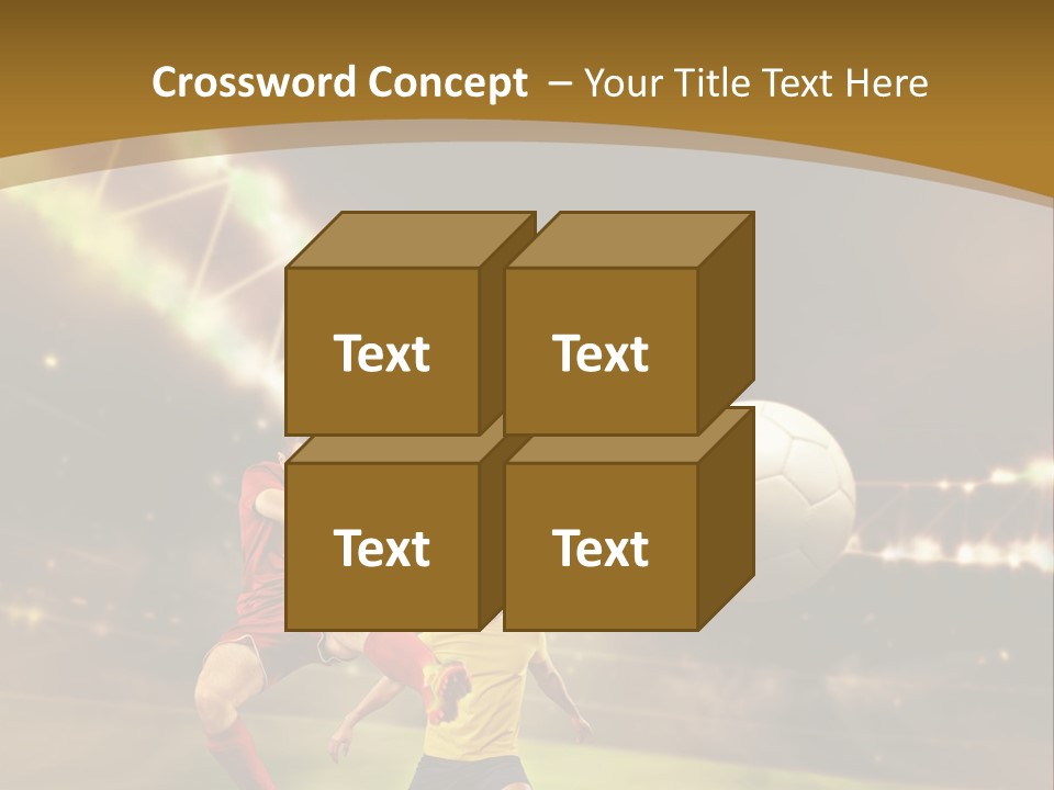 Two Soccer Players Kicking A Soccer Ball On A Field PowerPoint Template