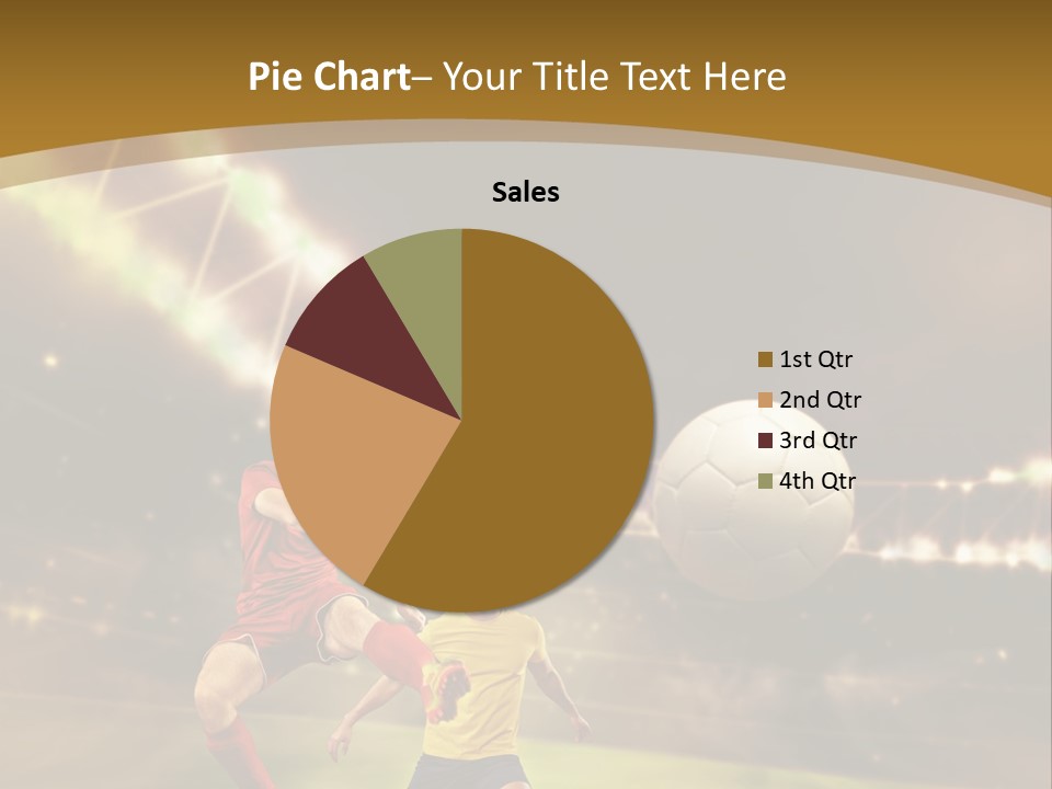Two Soccer Players Kicking A Soccer Ball On A Field PowerPoint Template