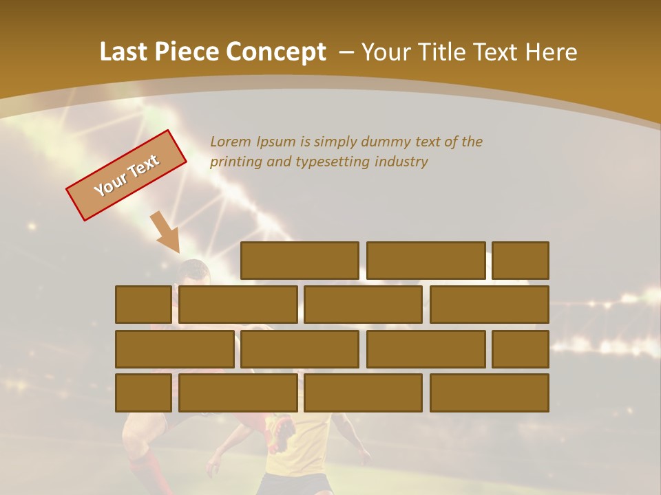 Two Soccer Players Kicking A Soccer Ball On A Field PowerPoint Template