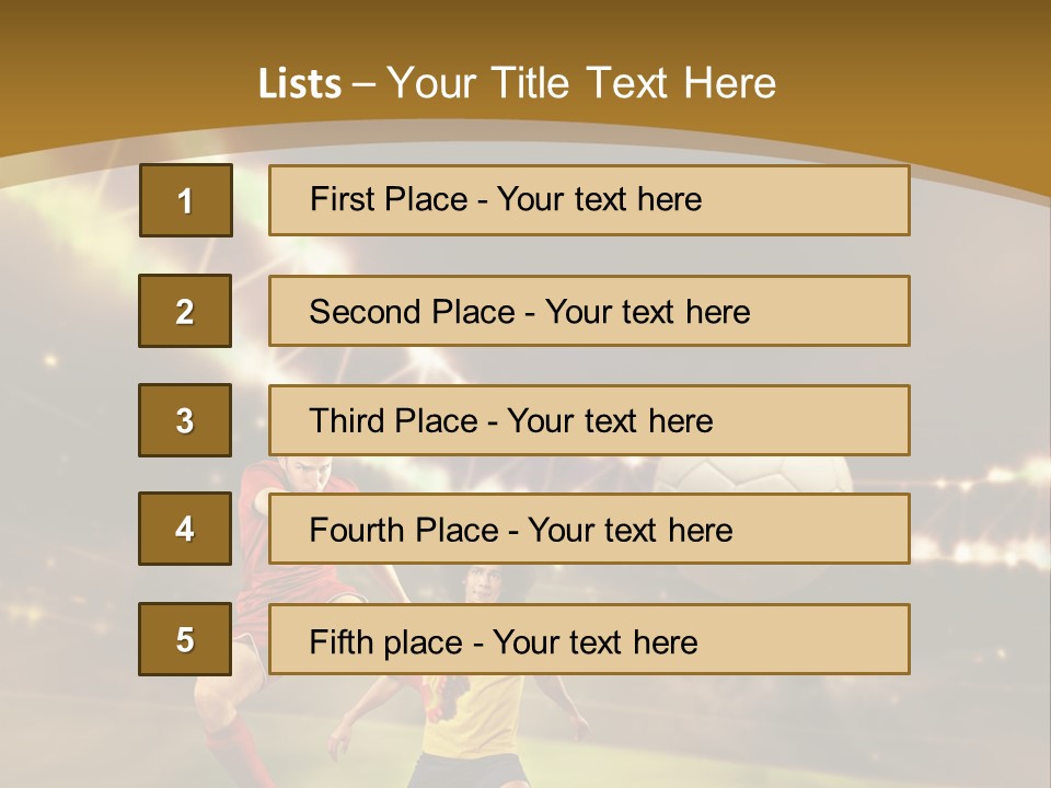 Two Soccer Players Kicking A Soccer Ball On A Field PowerPoint Template