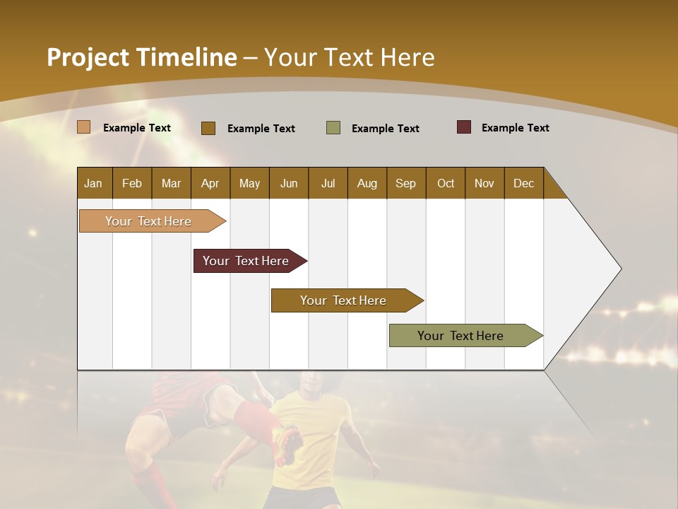 Two Soccer Players Kicking A Soccer Ball On A Field PowerPoint Template