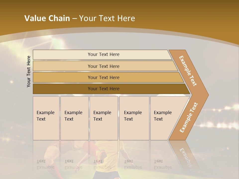 Two Soccer Players Kicking A Soccer Ball On A Field PowerPoint Template