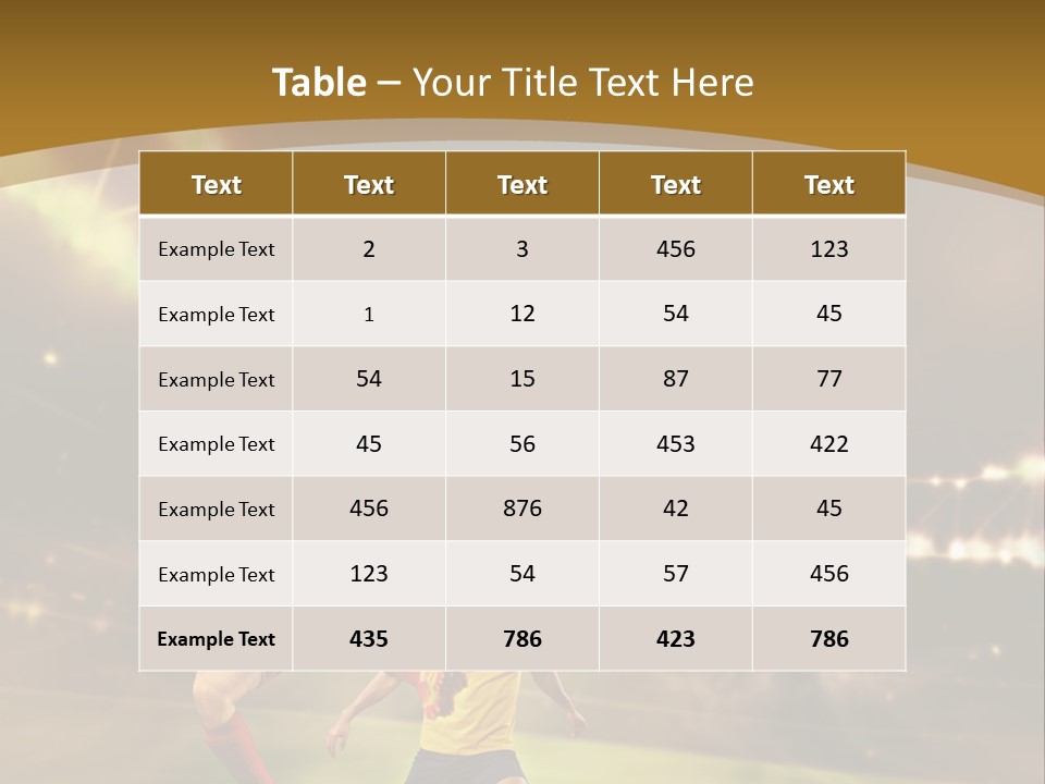 Two Soccer Players Kicking A Soccer Ball On A Field PowerPoint Template