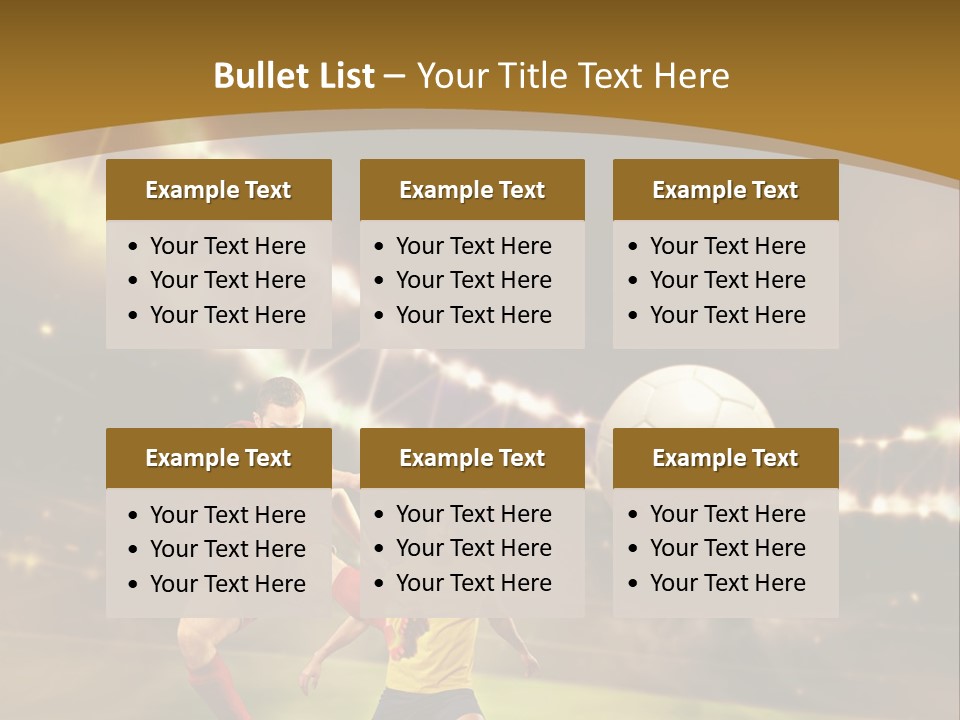 Two Soccer Players Kicking A Soccer Ball On A Field PowerPoint Template