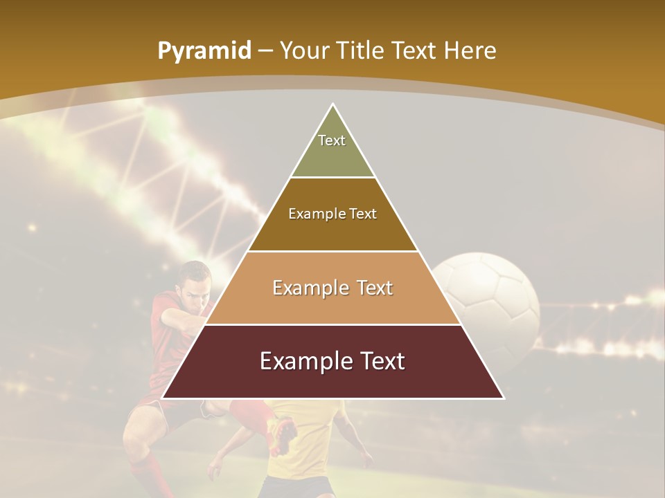 Two Soccer Players Kicking A Soccer Ball On A Field PowerPoint Template