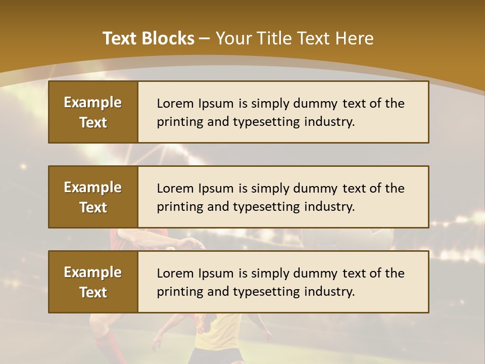 Two Soccer Players Kicking A Soccer Ball On A Field PowerPoint Template
