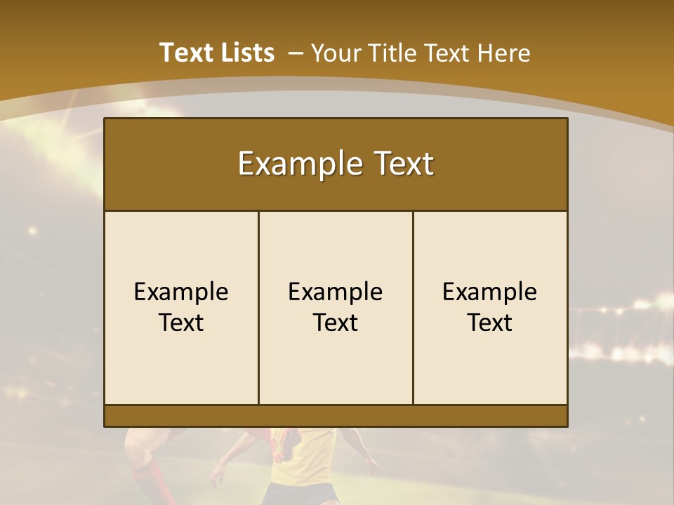 Two Soccer Players Kicking A Soccer Ball On A Field PowerPoint Template