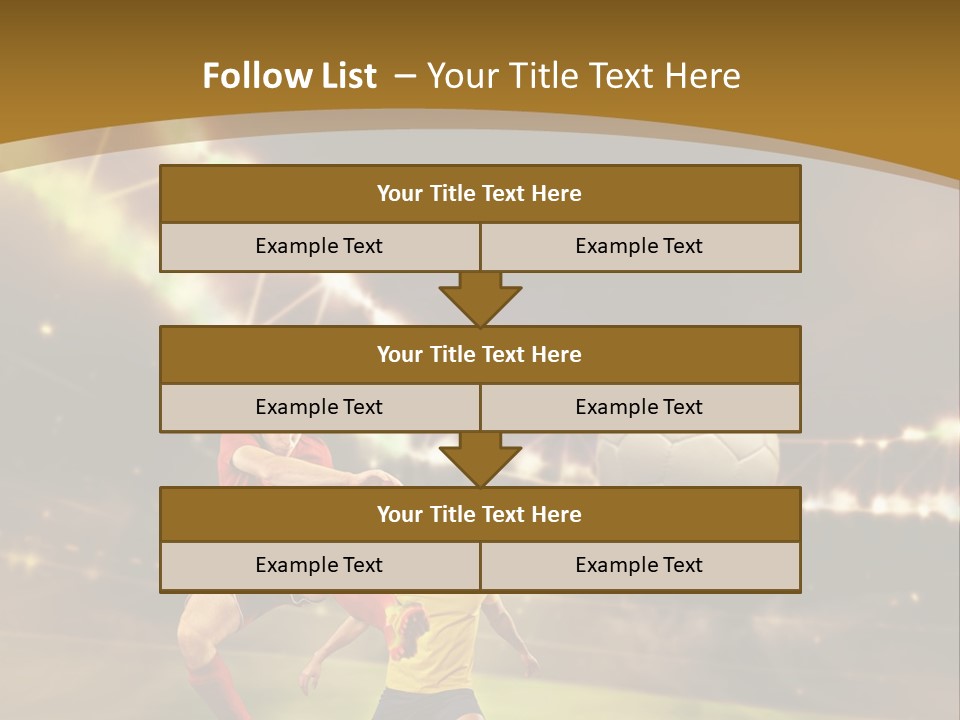 Two Soccer Players Kicking A Soccer Ball On A Field PowerPoint Template