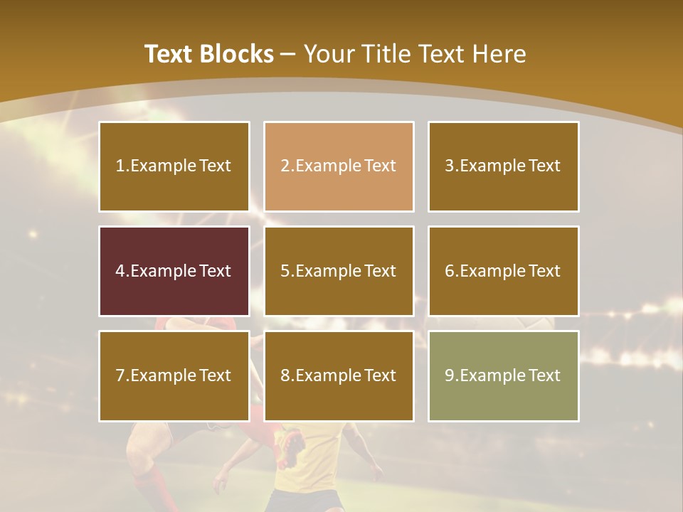 Two Soccer Players Kicking A Soccer Ball On A Field PowerPoint Template