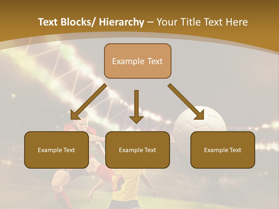 Two Soccer Players Kicking A Soccer Ball On A Field PowerPoint Template