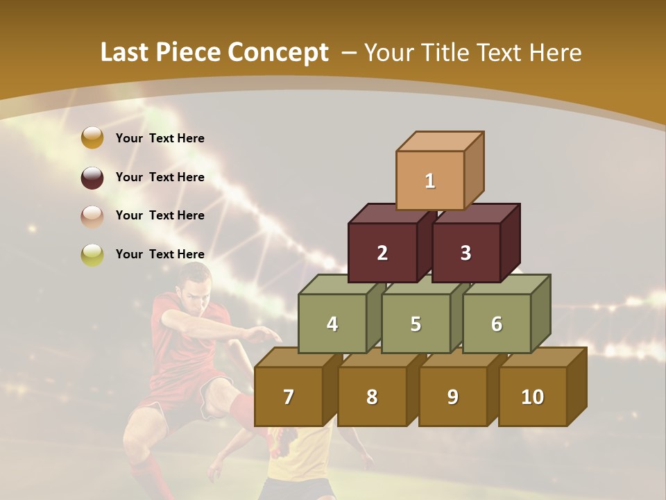 Two Soccer Players Kicking A Soccer Ball On A Field PowerPoint Template