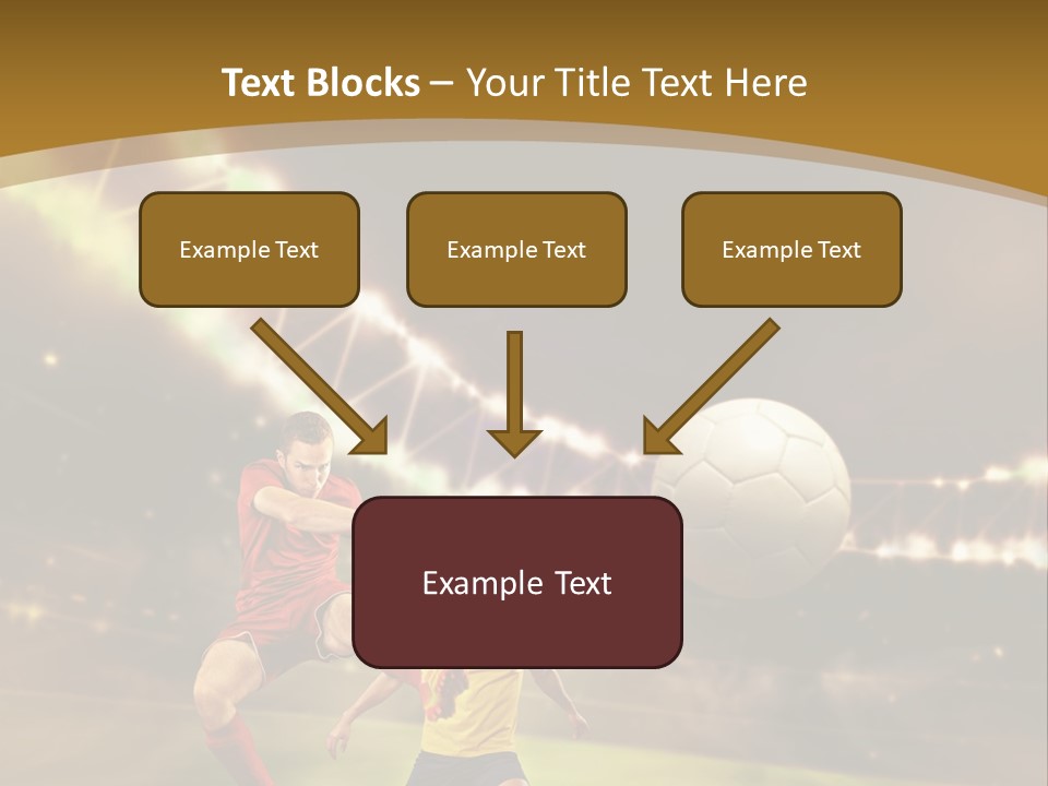 Two Soccer Players Kicking A Soccer Ball On A Field PowerPoint Template