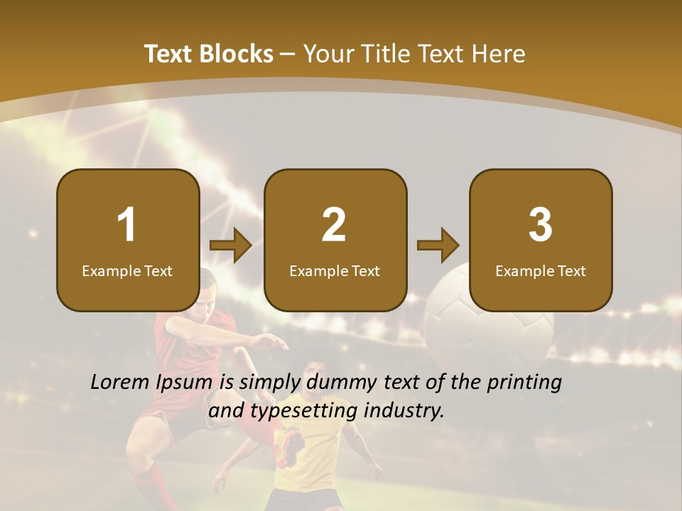 Two Soccer Players Kicking A Soccer Ball On A Field PowerPoint Template