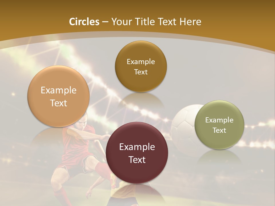 Two Soccer Players Kicking A Soccer Ball On A Field PowerPoint Template