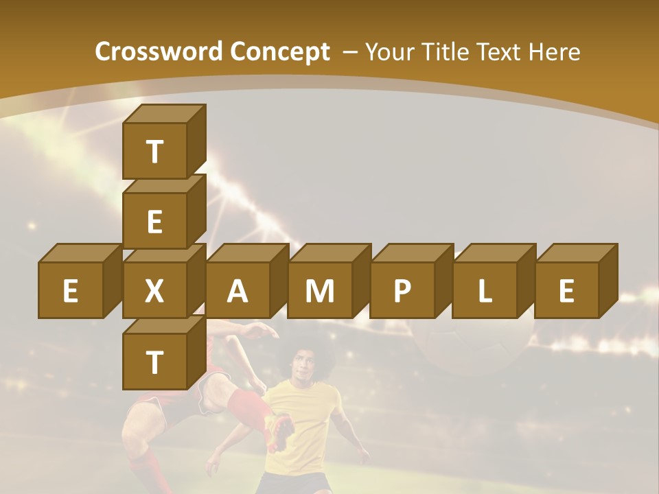 Two Soccer Players Kicking A Soccer Ball On A Field PowerPoint Template