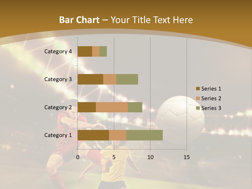 Two Soccer Players Kicking A Soccer Ball On A Field PowerPoint Template
