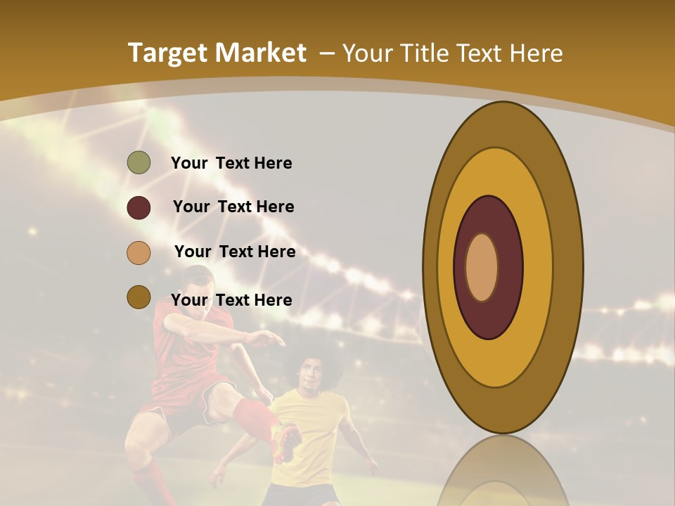 Two Soccer Players Kicking A Soccer Ball On A Field PowerPoint Template