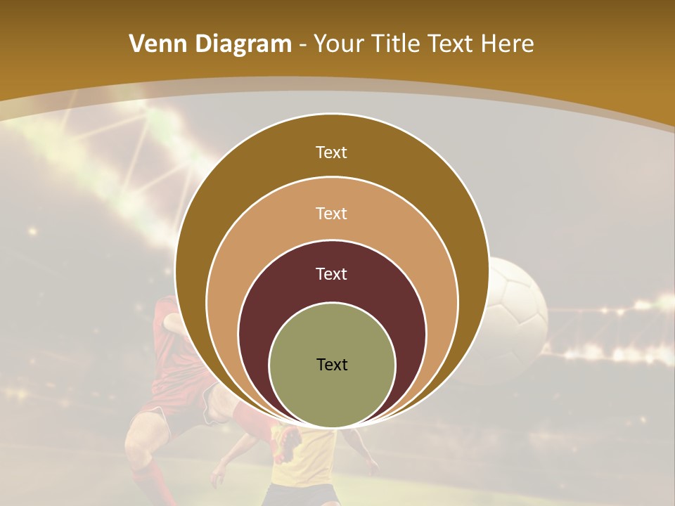 Two Soccer Players Kicking A Soccer Ball On A Field PowerPoint Template
