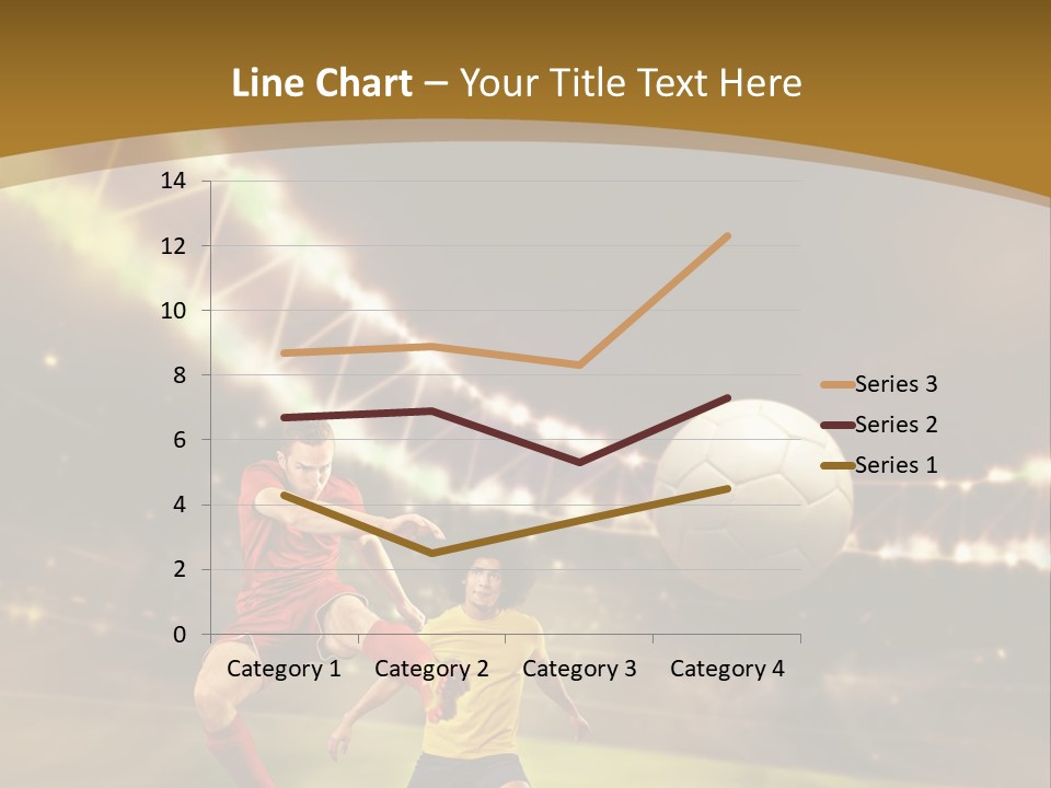 Two Soccer Players Kicking A Soccer Ball On A Field PowerPoint Template