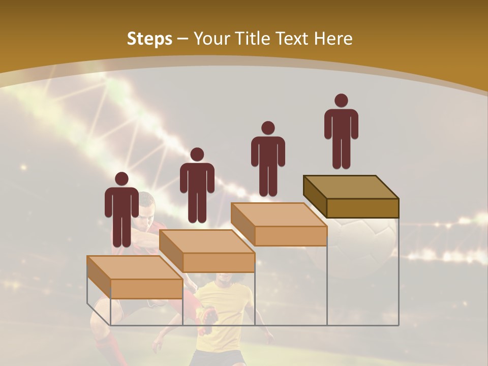 Two Soccer Players Kicking A Soccer Ball On A Field PowerPoint Template