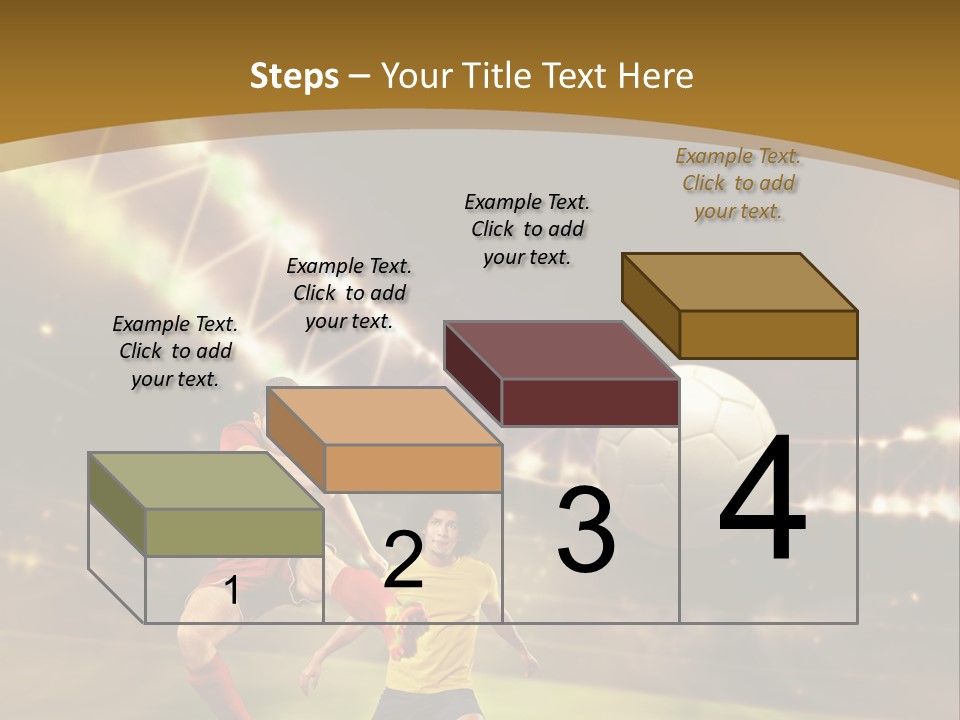 Two Soccer Players Kicking A Soccer Ball On A Field PowerPoint Template