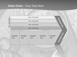 A Black And White Photo Of Scissors And A Hat On A Wooden Table PowerPoint Template