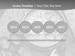 A Black And White Photo Of Scissors And A Hat On A Wooden Table PowerPoint Template