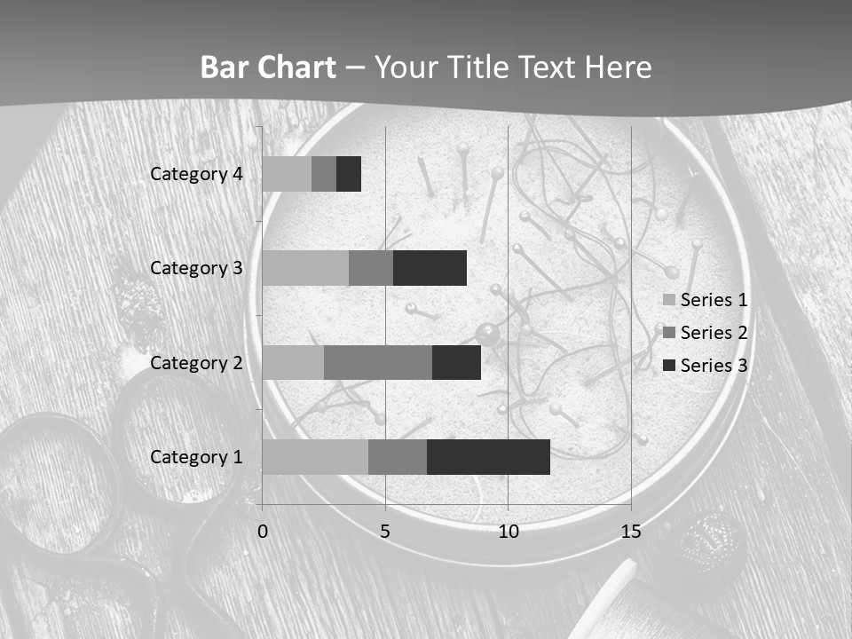 A Black And White Photo Of Scissors And A Hat On A Wooden Table PowerPoint Template