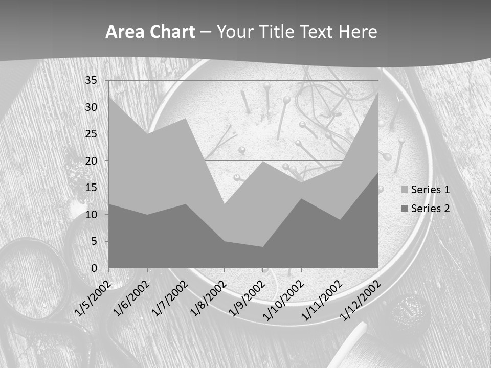A Black And White Photo Of Scissors And A Hat On A Wooden Table PowerPoint Template