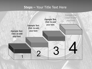 A Black And White Photo Of Scissors And A Hat On A Wooden Table PowerPoint Template