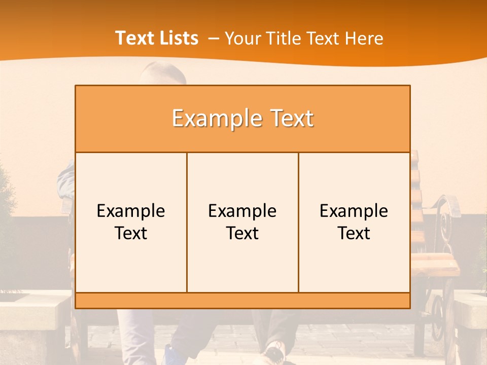 A Man And Woman Sitting On A Bench In Front Of A Building PowerPoint Template