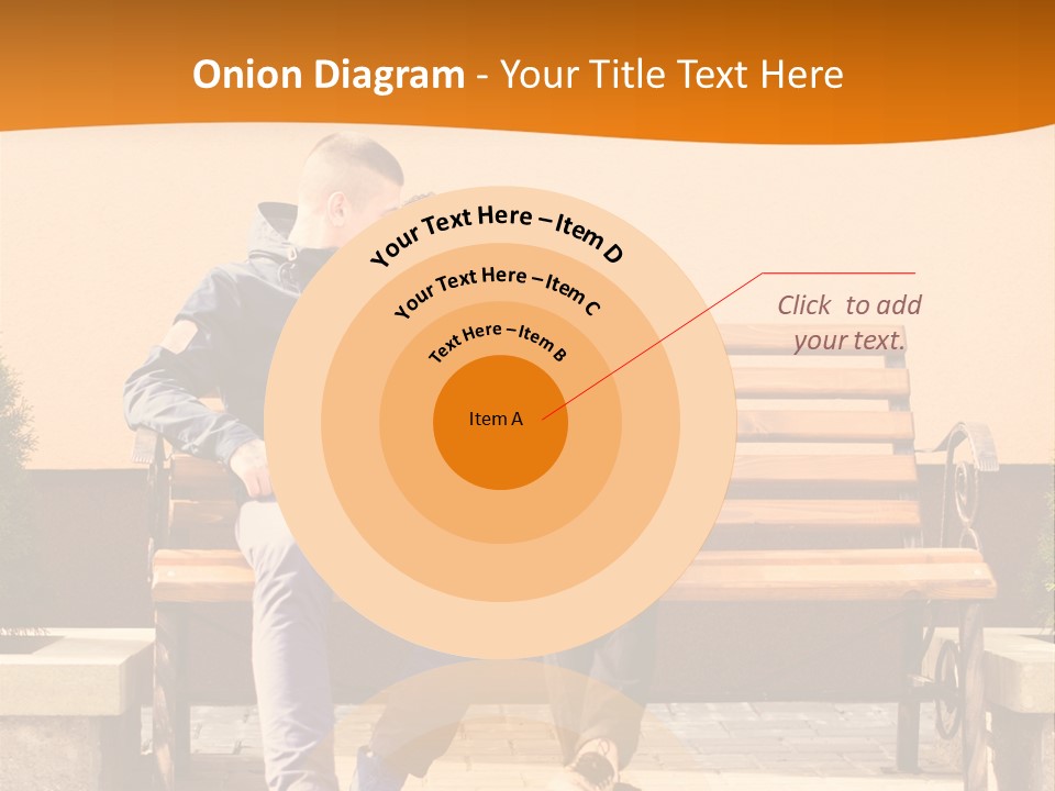 A Man And Woman Sitting On A Bench In Front Of A Building PowerPoint Template