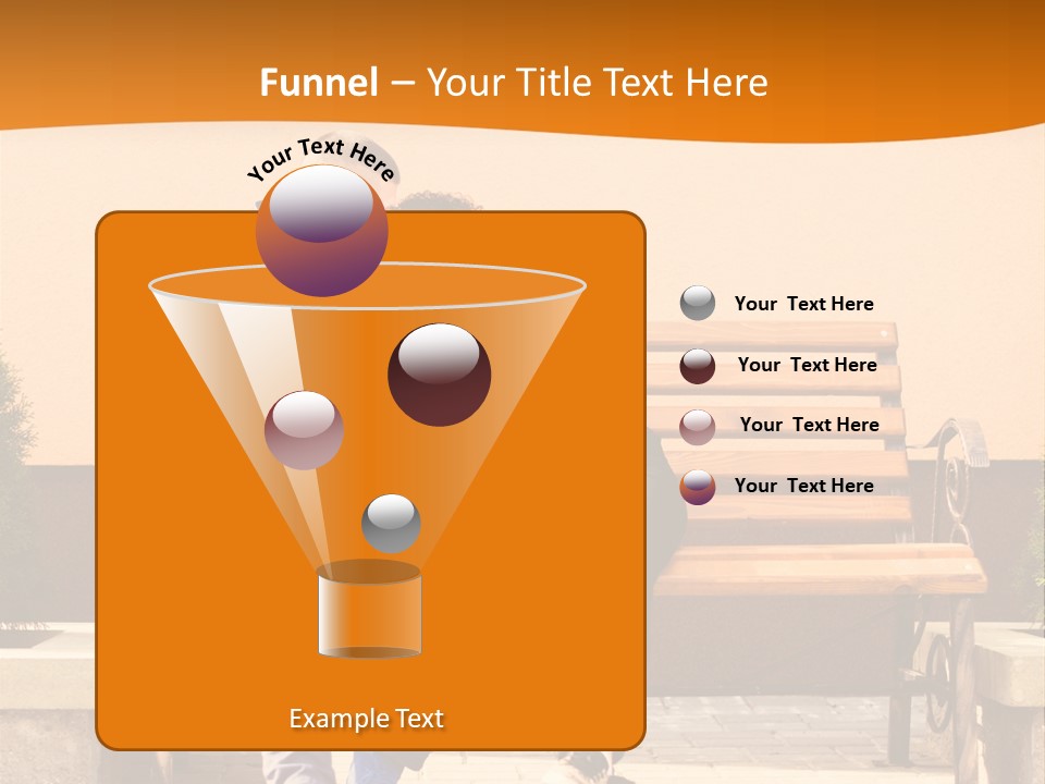 A Man And Woman Sitting On A Bench In Front Of A Building PowerPoint Template