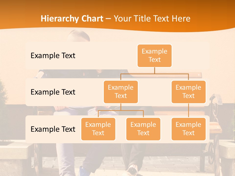 A Man And Woman Sitting On A Bench In Front Of A Building PowerPoint Template