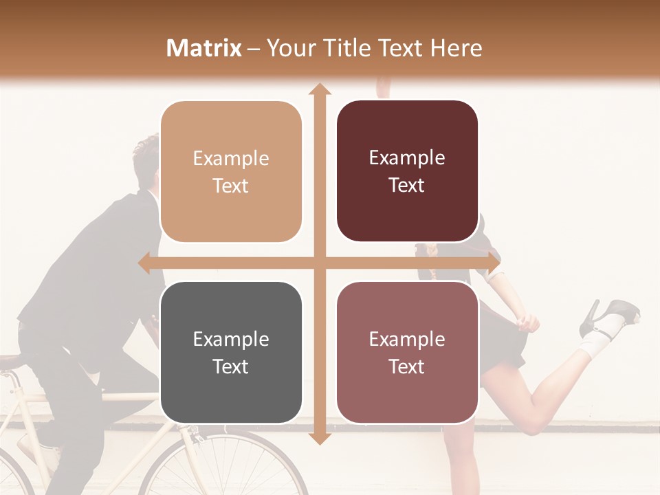 A Man Riding A Bike Next To A Woman PowerPoint Template