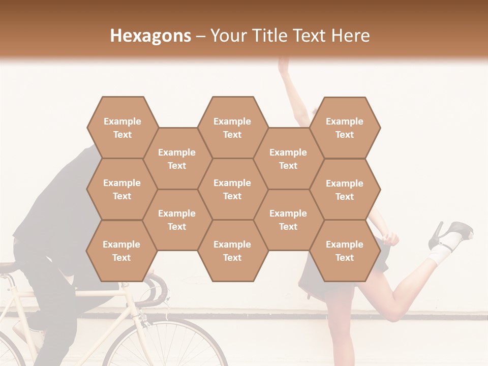 A Man Riding A Bike Next To A Woman PowerPoint Template