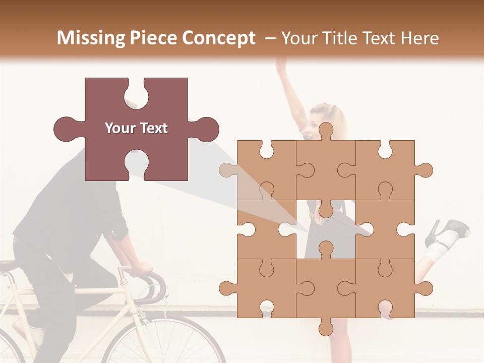 A Man Riding A Bike Next To A Woman PowerPoint Template