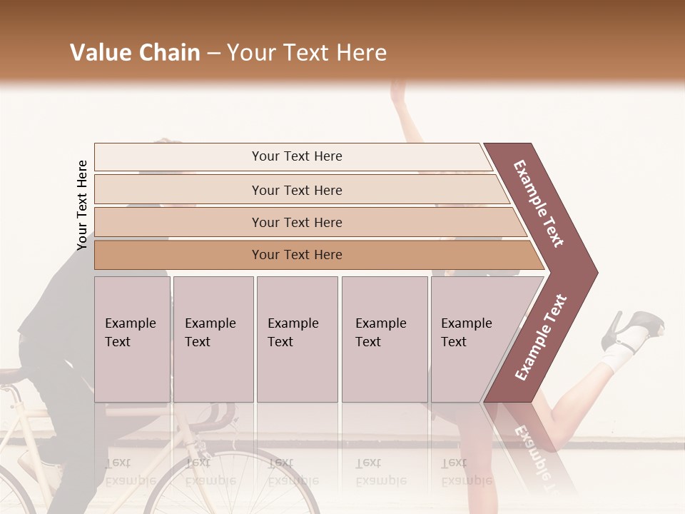 A Man Riding A Bike Next To A Woman PowerPoint Template