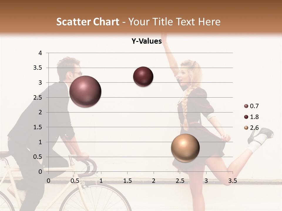 A Man Riding A Bike Next To A Woman PowerPoint Template