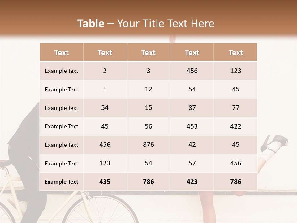 A Man Riding A Bike Next To A Woman PowerPoint Template