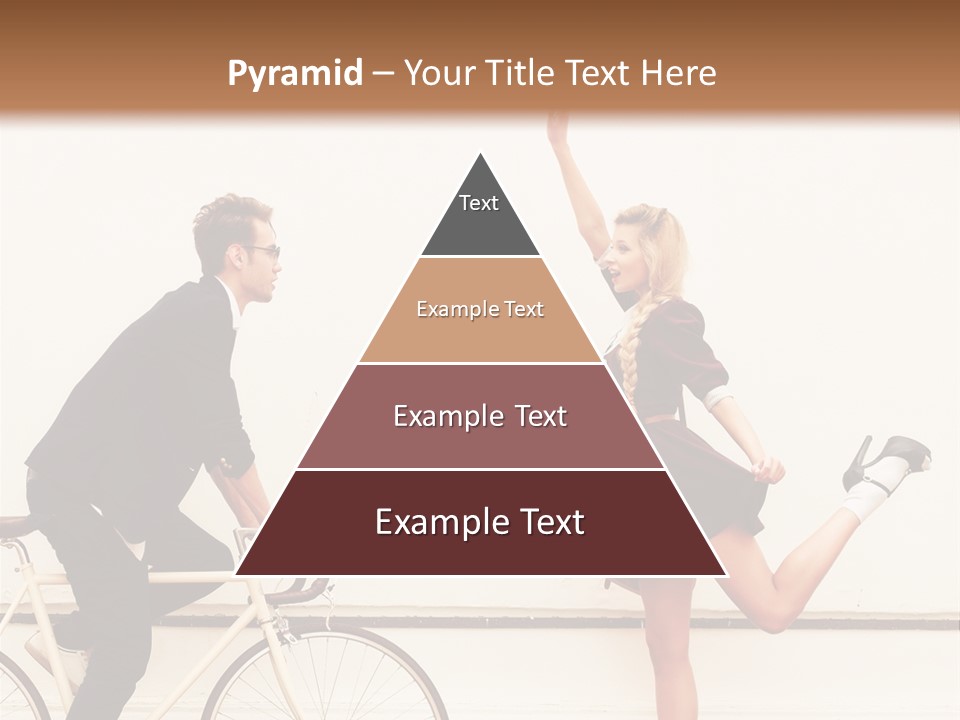 A Man Riding A Bike Next To A Woman PowerPoint Template