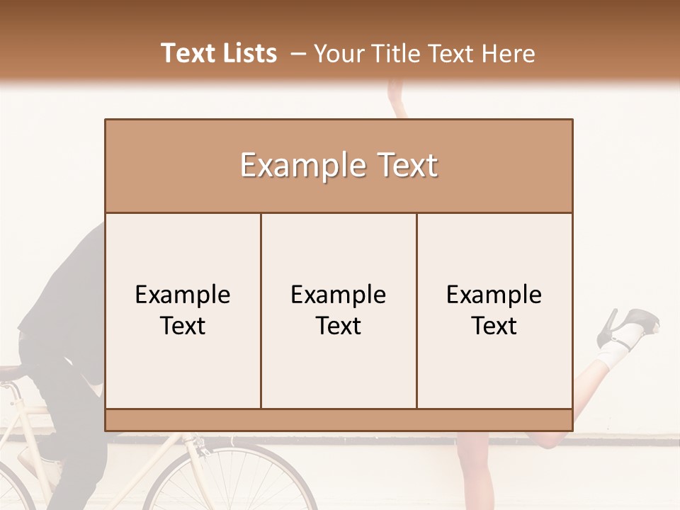 A Man Riding A Bike Next To A Woman PowerPoint Template