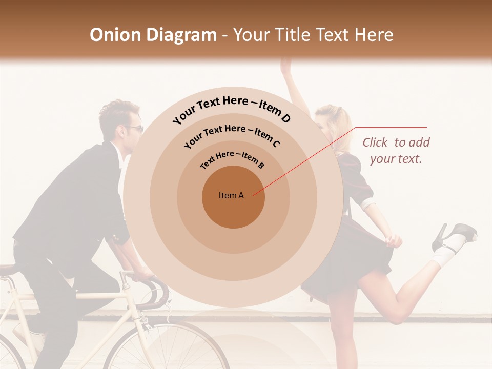 A Man Riding A Bike Next To A Woman PowerPoint Template