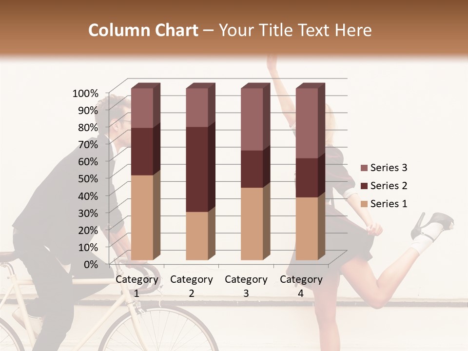 A Man Riding A Bike Next To A Woman PowerPoint Template