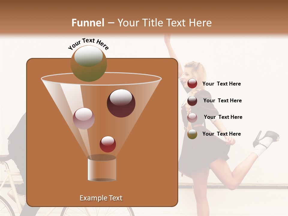 A Man Riding A Bike Next To A Woman PowerPoint Template