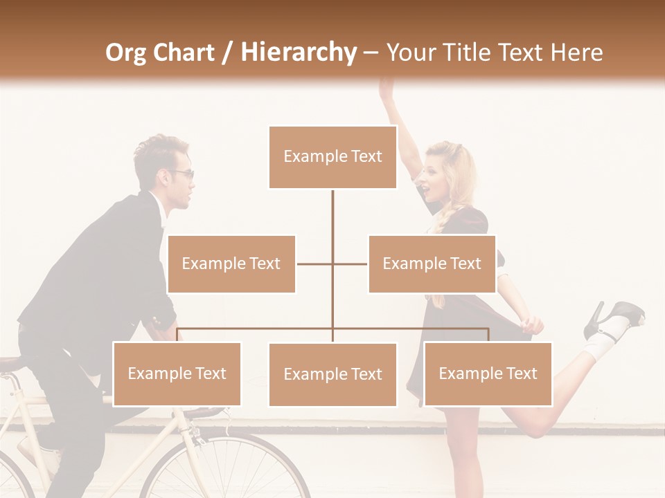 A Man Riding A Bike Next To A Woman PowerPoint Template