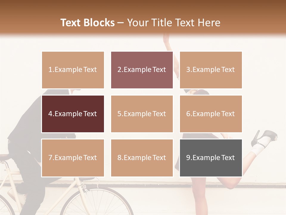 A Man Riding A Bike Next To A Woman PowerPoint Template