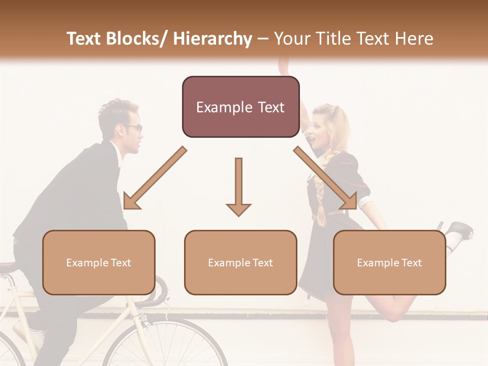 A Man Riding A Bike Next To A Woman PowerPoint Template
