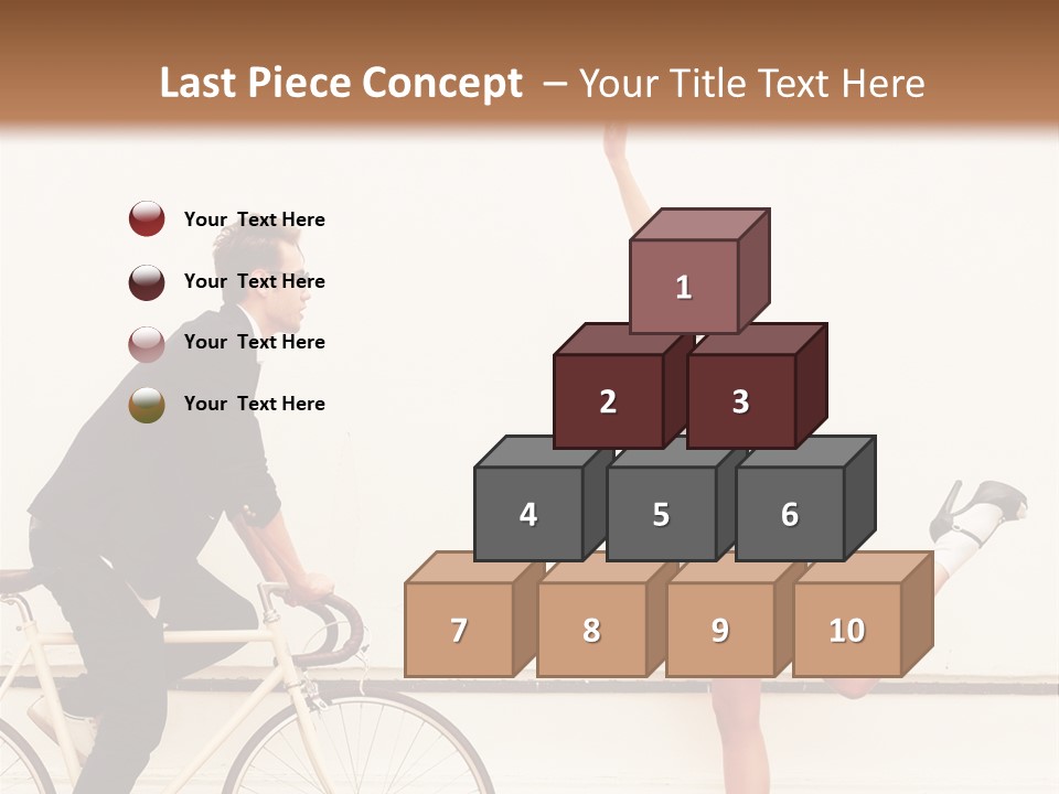 A Man Riding A Bike Next To A Woman PowerPoint Template